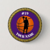Custom Basketball Player - Name und Nummer hinzufü Button (Vorderseite)