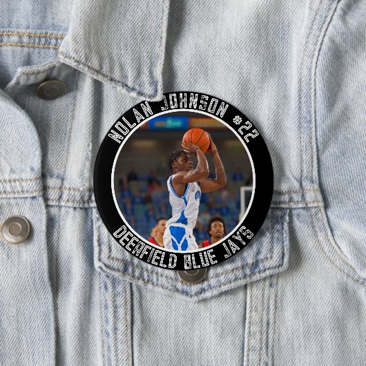 Custom Basketball Player School Mascot game day Button (Beispiel)