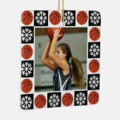 Custom Basketball Player Sports Photo Christmas Keramikornament (Rechts)
