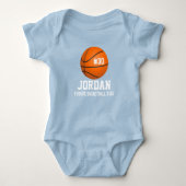 Custom Basketball Player & Team Name Jersey # Jahr Baby Strampler (Vorderseite)