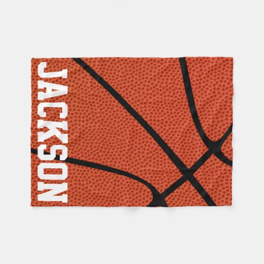 CUSTOM Basketball Skin Fleece Blankon (Vorderseite (Horizontal))