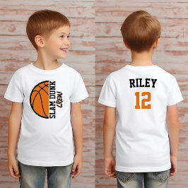 Custom Basketball Slam Dunk Name T-Shirt