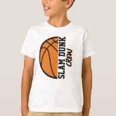 Custom Basketball Slam Dunk Name T-Shirt (Vorderseite)