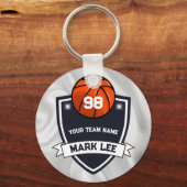 Custom Basketball Sports Team Schlüsselanhänger (Vorderseite)