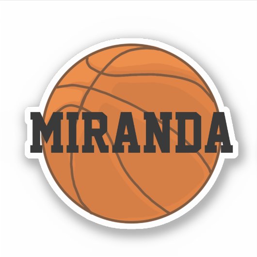 Custom Basketball Sticker (Vorderseite)
