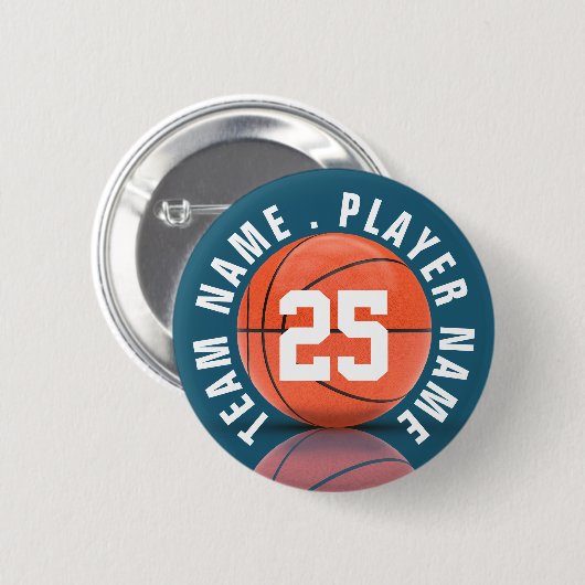 Custom Basketball Team Button (Vorne & Hinten)