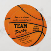 Custom Basketball Team Party Einladung (Vorne/Hinten)