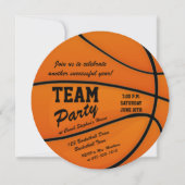 Custom Basketball Team Party Einladung (Vorderseite)