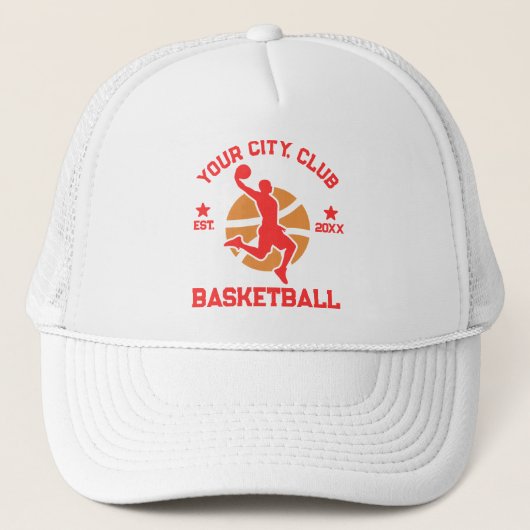 Custom Basketball Team Player Trucker Hat-Geschenk Truckerkappe (Vorderseite)