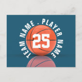 Custom Basketball Team Postkarte (Vorderseite)
