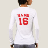 Custom Basketball tee,player Name Jersey Number  Tri-Blend Shirt (Rückseite)