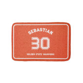 Custom Basketball Textured Orange Badematte (Vorderseite)