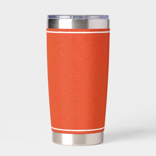 Custom Basketball Textured Orange Insulated Tumble Thermobecher (Rückseite)