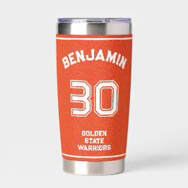 Custom Basketball Textured Orange Insulated Tumble Thermobecher