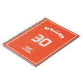 Custom Basketball Textured Orange Notizblock (Linke Seite)