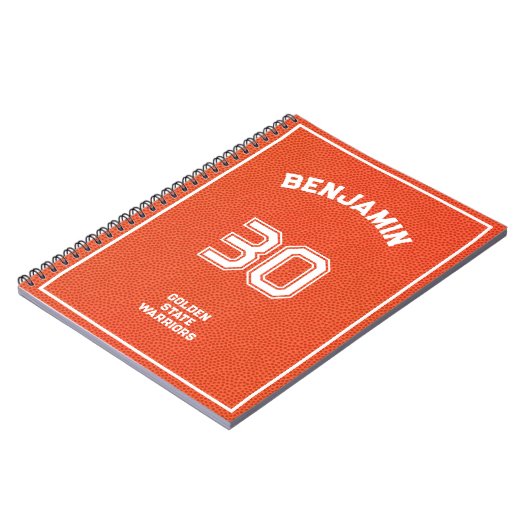 Custom Basketball Textured Orange Notizblock (Linke Seite)