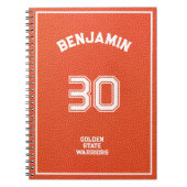 Custom Basketball Textured Orange Notizblock (Vorderseite)