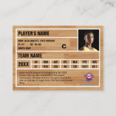 Custom Basketball Trading Card - Dunkelrot Telefonnummerkarte (Rückseite)