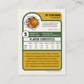 Custom Basketball Trading Card, Retro Player Card Telefonnummerkarte (Rückseite)