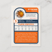 Custom Basketball Trading Card, Retro Player Card Telefonnummerkarte (Rückseite)