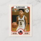 Custom Basketball Trading Card, Retro Player Card Telefonnummerkarte (Vorderseite)