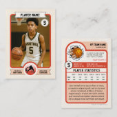 Custom Basketball Trading Card, Retro Player Card Telefonnummerkarte (Vorne/Hinten)