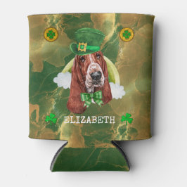 Custom Basset Hound Gold St Patricks Dosenkühler