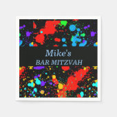 Custom Bat/Bar Mitzvah, Paint Spritzer Serviette (Vorderseite)