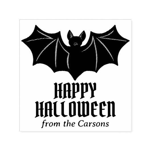 Custom Bat Happy Halloween Geschenk Briefmarke Permastempel (Design)