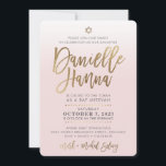 CUSTOM Bat Mitzvah Invite blassrosa gold DANIELLE Einladung<br><div class="desc">*** HINWEIS - DER GOLDFOLIENeffekt IST EIN DRUCKBILD *** - - - - - - - - - - - - - - - - - - - - - - - - - - - - - - - - - - - - - - - - - -...</div>