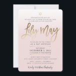 CUSTOM Bat Mitzvah Invite blassrosa Gold LILY MAI Einladung<br><div class="desc">*** HINWEIS - DER GOLDFOLIENeffekt IST EIN DRUCKBILD *** - - - - - - - - - - - - - - - - - - - - - - - - - - - - - - - - - - - - - - - - - -...</div>