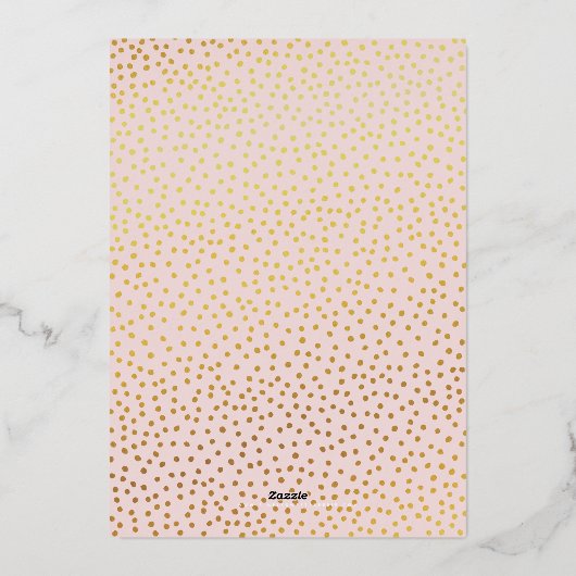 CUSTOM Bat Mitzvah Invite blassrosa Gold LILY MAI Folieneinladung (Rückseite)