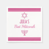Custom Bat Mitzvah Napkins Serviette (Vorderseite)