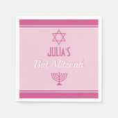 Custom Bat Mitzvah Napkins Serviette (Vorderseite)