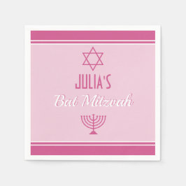 Custom Bat Mitzvah Napkins Serviette