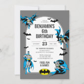 Custom Batman Boy's Geburtstag Einladung (Vorderseite)