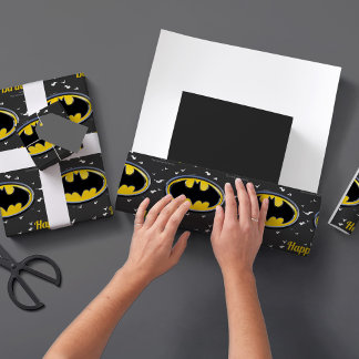 Custom Batman Logo Happy Birthday Geschenkpapier