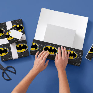 Custom Batman Logo Weihnachten Schneeflocke Geschenkpapier