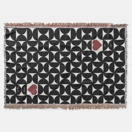 Custom Bauhaus Geometric Valentine's Day Decke (Vorderseite)