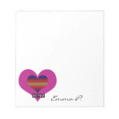 Custom Be Mine Valentine Rainbow Heart Notizblock (Vorderseite)
