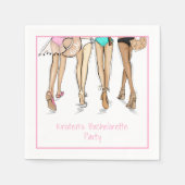 Custom Beach Bachelorette Destination Bride Squad  Serviette (Vorderseite)