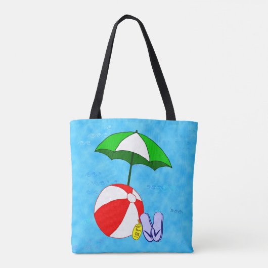 Custom Beach Ball Pool Toys Allover Tasche (Rückseite)