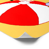 Custom Beach Ball Pool Umbrett Party Poster (Ecke)