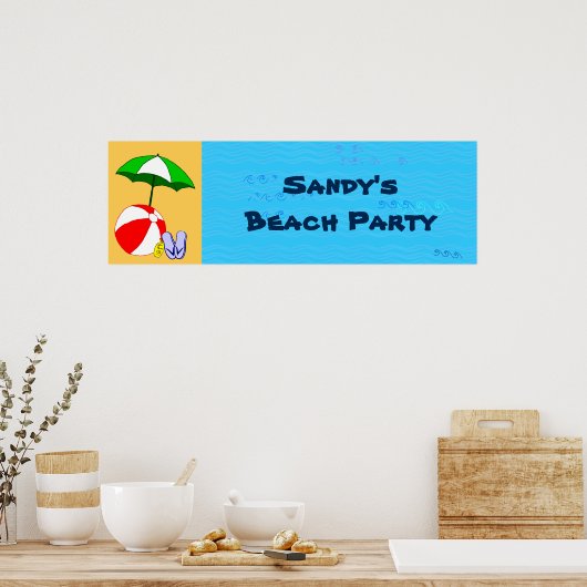 Custom Beach Ball Pool Umbrett Party Poster (Küche)