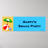 Custom Beach Ball Pool Umbrett Party Poster (Vorne)