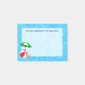 Custom Beach Ball Pool Umbrett Post es Hinweise Post-it Klebezettel (Vorderseite)