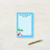 Custom Beach Ball Pool Umbrett Post es Hinweise Post-it Klebezettel (Auf Schreibtisch)