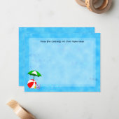 Custom Beach Ball und Pool Umbrella Nautic Mitteilungskarte (Vorderseite/Rückseite Beispiel)