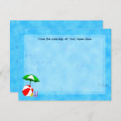 Custom Beach Ball und Pool Umbrella Nautic Mitteilungskarte (Vorne/Hinten)