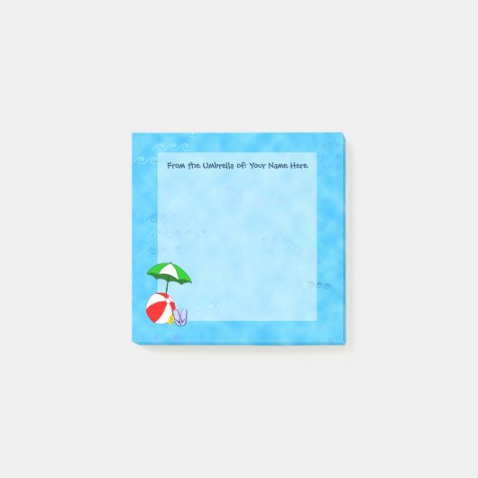 Custom Beach Ball und Pool Umbrett Post es Notizen (Vorderseite)